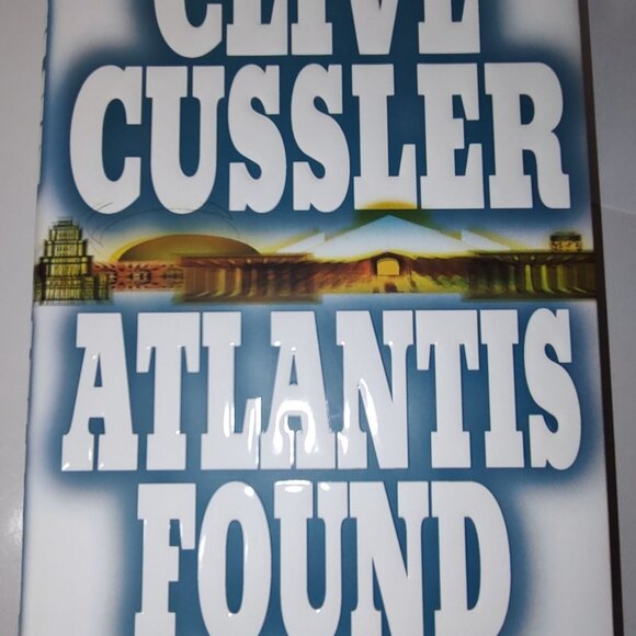 2 Hardcover Clive Cussler Books: (Autographed) Flood Tide/Atlantis Found - Picture 9 of 16